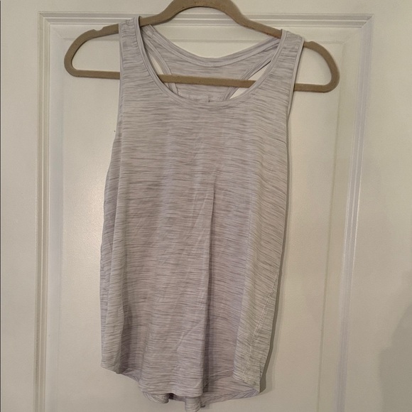 Lululemon Athletica Love Tank Pleated Space Dye Ice Grey Alpine White - Picture 3 of 4